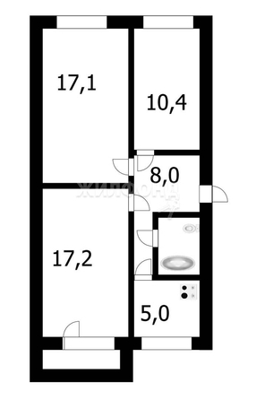 
   Продам 3-комнатную, 61 м², Гоголя ул, 184/1

. Фото 24.