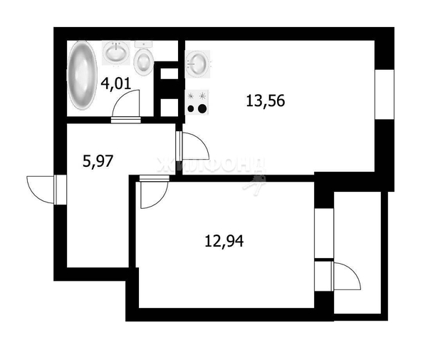 
   Продам 1-комнатную, 37.94 м², Ипподромская ул, 12

. Фото 1.