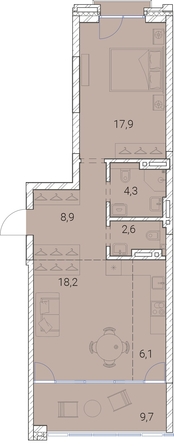 
   Продам 1-комнатную, 67.7 м², Тайм Сквер

. Фото 38.