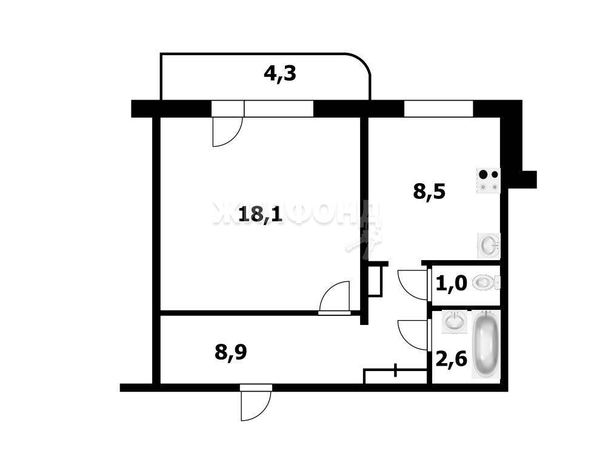 
   Продам 1-комнатную, 40.5 м², Лазурная ул, 16

. Фото 12.