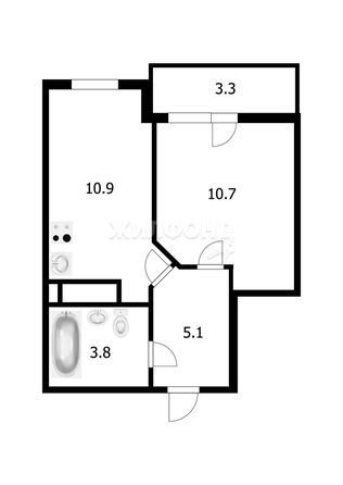 
   Продам 1-комнатную, 30.3 м², Бородина ул, 54

. Фото 4.