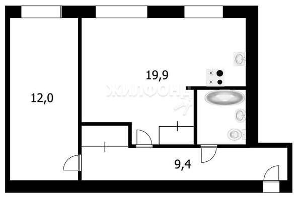 
   Продам 2-комнатную, 44 м², Богдана Хмельницкого ул, 10/2

. Фото 6.