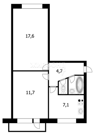 
   Продам 2-комнатную, 44.1 м², Звездная ул, 14

. Фото 3.