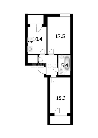 
   Продам 2-комнатную, 56.9 м², Большевистская ул, 122

. Фото 6.