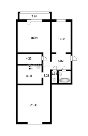 
   Продам 3-комнатную, 86.3 м², Виктора Шевелева ул, 24

. Фото 23.