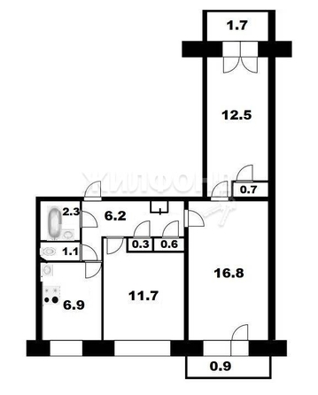 
   Продам 3-комнатную, 61.7 м², Саввы Кожевникова ул, 19

. Фото 17.