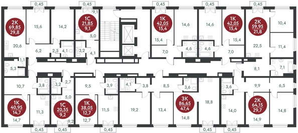 
   Продам 2-комнатную, 59.95 м², Скандинавские кварталы, дом 1

. Фото 1.