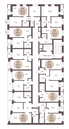 
   Продам 1-комнатную, 37.6 м², Зеленый город, дом 1

. Фото 1.