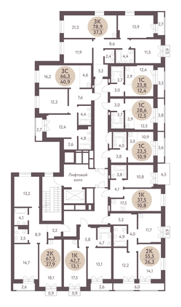 
   Продам 2-комнатную, 67.3 м², Зеленый город, дом 1

. Фото 1.