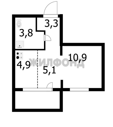 
  Продается 1-комн. квартира, 28 м², ЖК Азимут, дом 2
. Фото 2.
