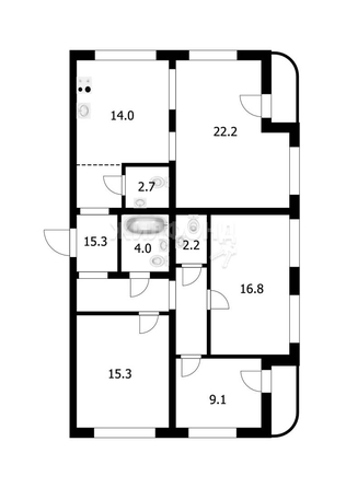 
   Продам 4-комнатную, 101.6 м², Трудовая ул, 25/1

. Фото 20.