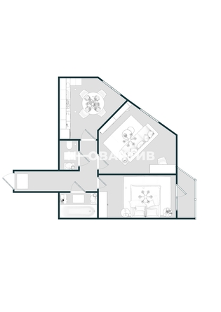 
   Продам 2-комнатную, 58.1 м², Королева ул, 10/1

. Фото 30.