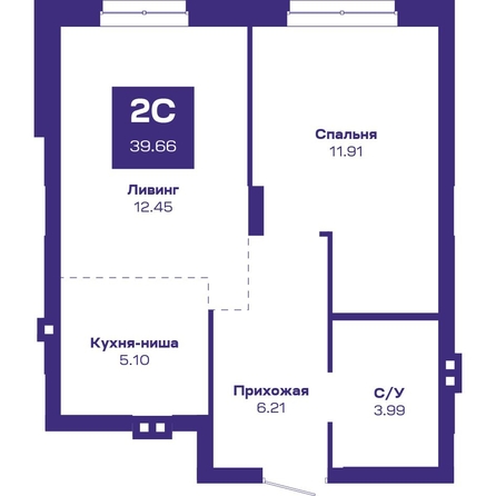
  Продается 2-комн. квартира, 39.66 м², ЖК Базилик, дом 2
. Фото 3.