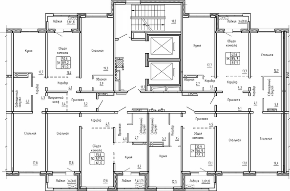 
   Продам 2-комнатную, 61 м², Самоцветы, Бирюза дом 2

. Фото 1.