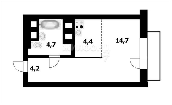 
   Продам 1-комнатную, 28.9 м², Никитина ул, 67

. Фото 6.