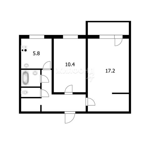 
   Продам 2-комнатную, 43.6 м², Кошурникова ул, 53

. Фото 3.