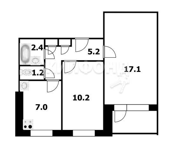 
   Продам 2-комнатную, 42.6 м², Московская ул, 165

. Фото 10.