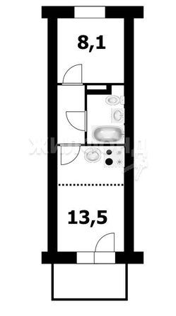 
   Продам студию, 27.9 м², Светлановская ул, 52/1

. Фото 11.