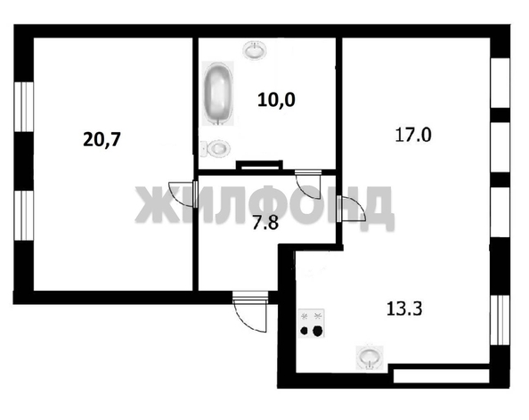 
   Продам 2-комнатную, 67.7 м², Советская ул, 46/2

. Фото 37.