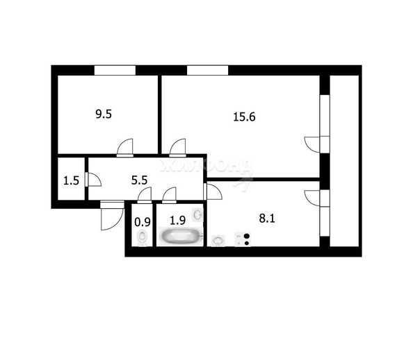 
   Продам 2-комнатную, 40 м², Советская ул, 51

. Фото 15.