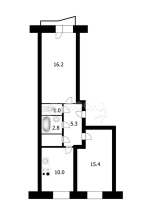 
   Продам 2-комнатную, 52.3 м², Есенина ул, 8/6

. Фото 1.