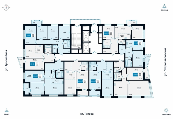 
   Продам 2-комнатную, 43.91 м², Салют, дом 1

. Фото 1.