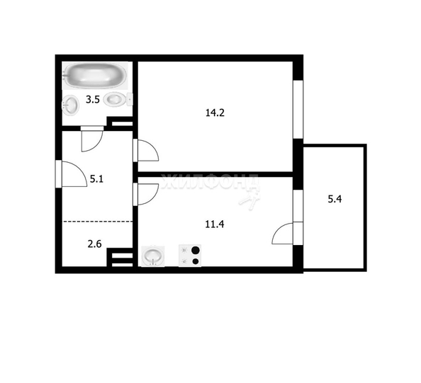 
   Продам 1-комнатную, 36.8 м², Ватутина ул, 93/3

. Фото 6.