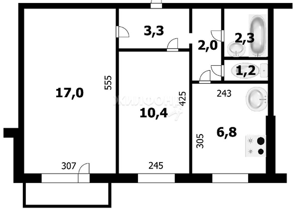 
   Продам 2-комнатную, 42.9 м², Линейная ул, 31/3

. Фото 13.