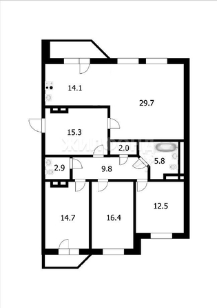 
   Продам 4-комнатную, 123.2 м², Зыряновская ул, 55

. Фото 36.