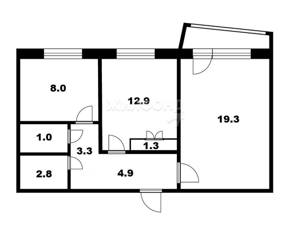 
   Продам 2-комнатную, 53.5 м², Демакова ул, 12

. Фото 4.