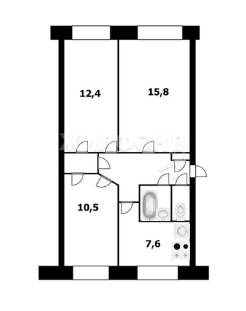 
   Продам 3-комнатную, 58.1 м², Учительская ул, 19/2

. Фото 12.