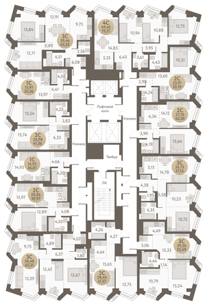 
   Продам 2-комнатную, 41.57 м², Urban-peaks (Городские вершины)

. Фото 1.