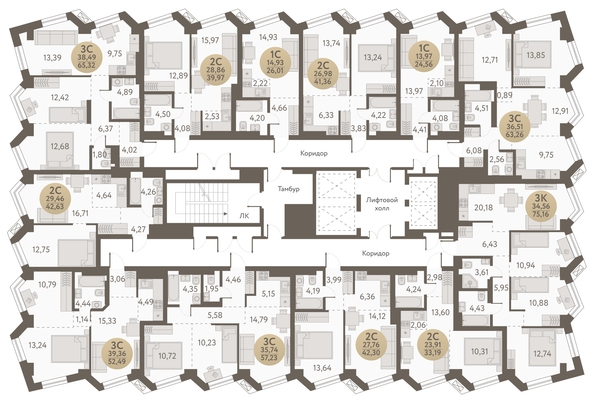 
   Продам 3-комнатную, 75.16 м², Urban-peaks (Городские вершины)

. Фото 1.