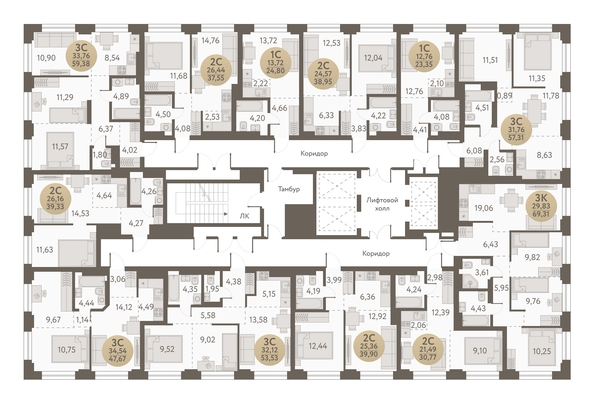 
   Продам 2-комнатную, 39.33 м², Urban-peaks (Городские вершины)

. Фото 1.