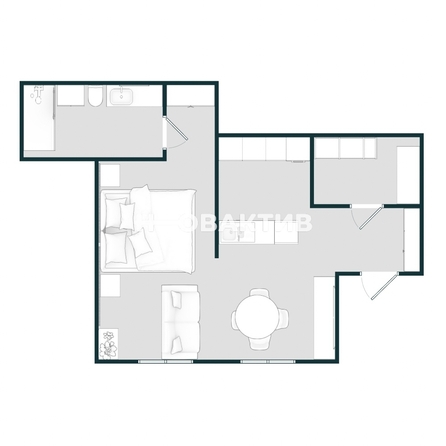 
   Продам 1-комнатную, 49.8 м², Шевченко ул, 19/1

. Фото 22.