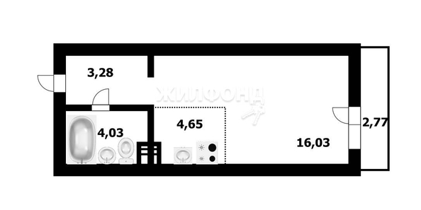 
   Продам студию, 27.9 м², Немировича-Данченко ул, 16/3

. Фото 9.