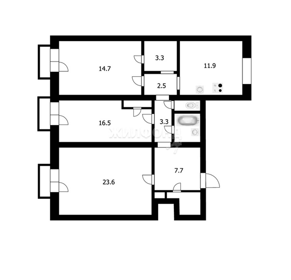 
   Продам 3-комнатную, 89.8 м², Костычева ул, 40

. Фото 20.