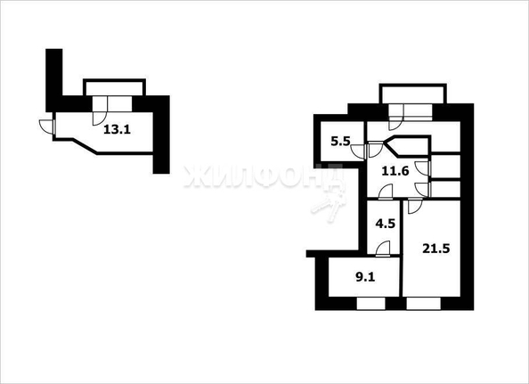 
   Продам 4-комнатную, 82.3 м², Вертковская ул, 40

. Фото 18.