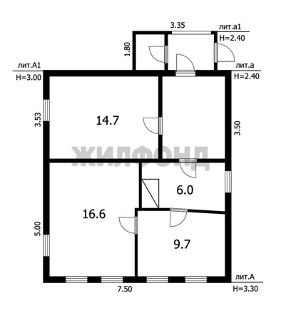 
   Продам дом, 47 м², Обь

. Фото 13.