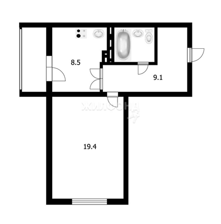 
   Продам 1-комнатную, 41.1 м², Адриена Лежена ул, 27/1

. Фото 9.