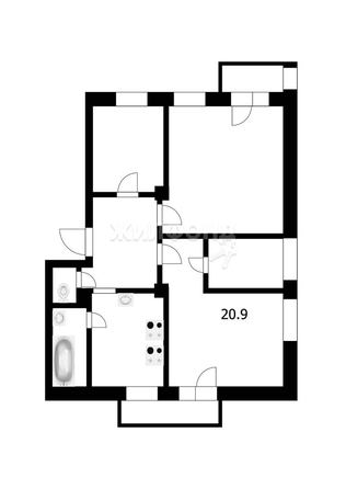 
   Продам комнату, 20.9 м², Парковая ул, 7

. Фото 1.