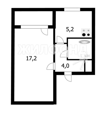 
   Продам 1-комнатную, 29.8 м², Забалуева ул, 78

. Фото 15.