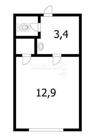 
   Продам студию, 12.6 м², Дачная ул, 40/1

. Фото 9.