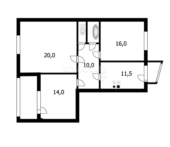 
   Продам 3-комнатную, 84.7 м², Ивлева ул, 160

. Фото 2.