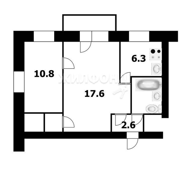 
   Продам 2-комнатную, 44.1 м², Гоголя ул, 233/2

. Фото 1.