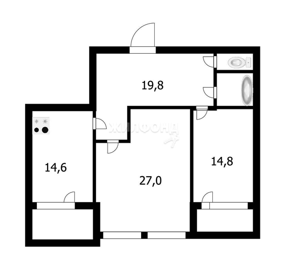 
   Продам 2-комнатную, 90.5 м², Зыряновская ул, 55

. Фото 20.