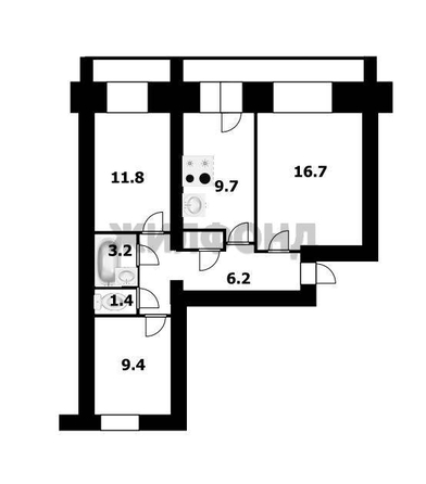 
   Продам 3-комнатную, 64.9 м², Героев Революции ул, 12/1

. Фото 8.