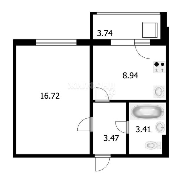 
   Продам 1-комнатную, 32.3 м², Спортивная ул, 25

. Фото 9.