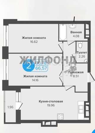 
   Продам 2-комнатную, 66.1 м², Семьи Шамшиных ул, 89

. Фото 12.