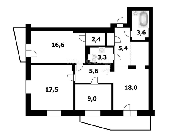 
   Продам 3-комнатную, 82.1 м², Плахотного ул, 80

. Фото 33.